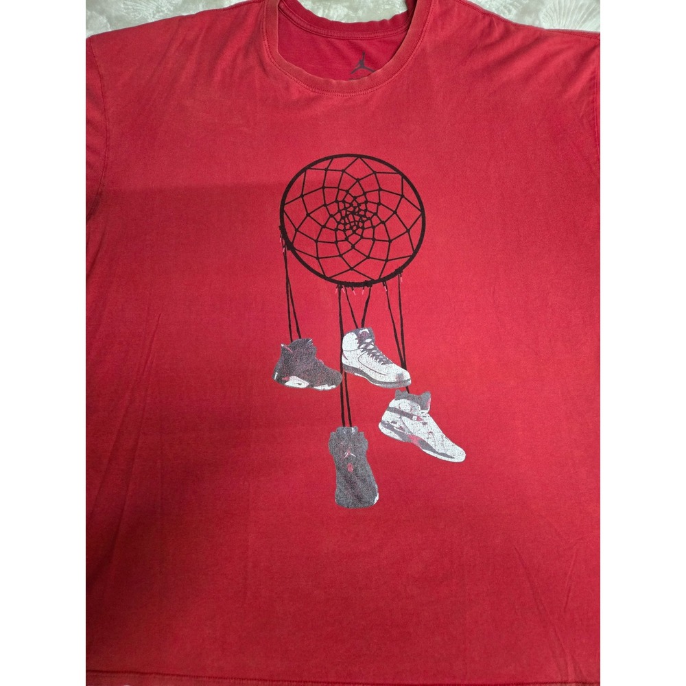 Jordan Brand Dreamcatcher Sneakers Graphic T-Shirt Red Mens XL